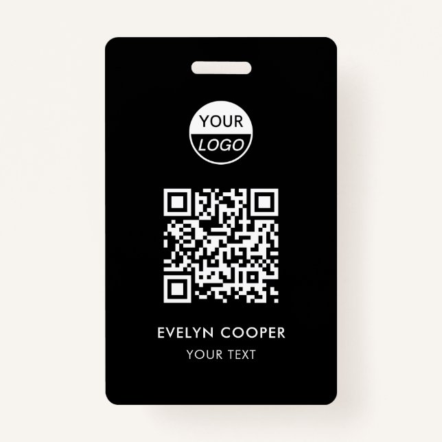 Badge ID entreprise | Insigne du personnel de QR (Devant)