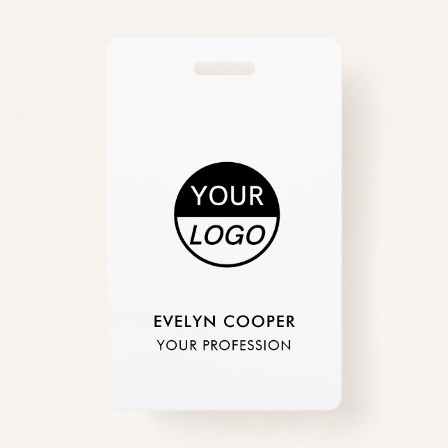 Badge ID entreprise | Logo personnalisé Insigne personne (Devant)