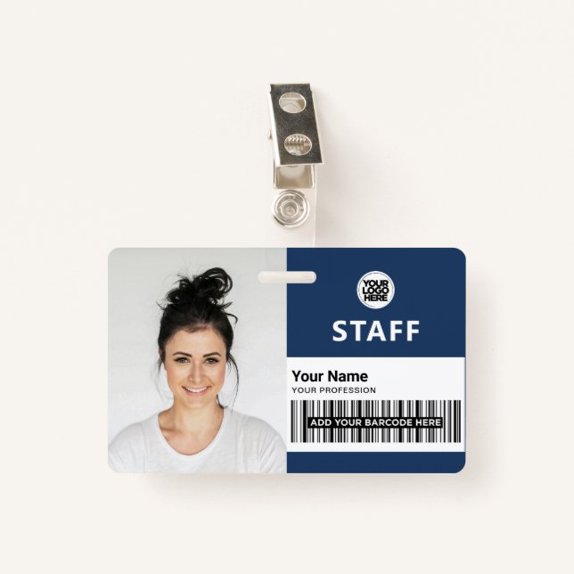 Badge ID personnel de l'entreprise (Devant avec clip)