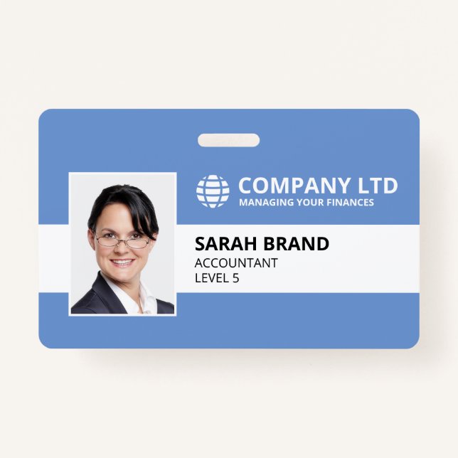 Badge ID personnel d'entreprise moderne (Devant)