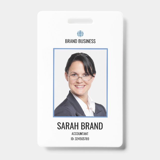 Badge ID personnel simple employé (Front)