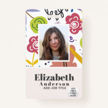 ID PHOTO - Carte VIP employé - Fleurs filles
