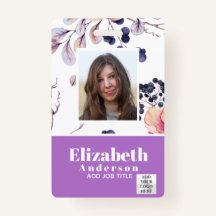 ID PHOTO - Carte VIP employé - Fleurs filles