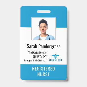 Badge ID photo de l'employé du centre Médicale personnal