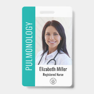Badge ID photo de l'employé Médicale de l'hôpital turquo