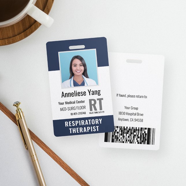 Badge ID photo de l'employé Médicale personnalisé (Créateur téléchargé)