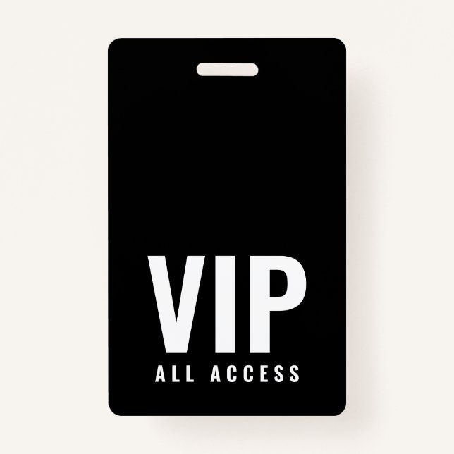 Badge ID photo de l'événement VIP All Access QR Code (Devant)