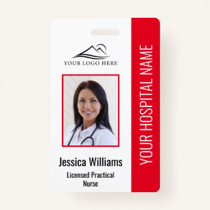 Badge ID photo de l'infirmière pratique autorisée LPN ve