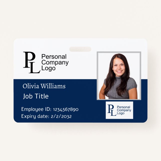 Badge ID photo de sécurité des employés de l'entreprise  (Devant)
