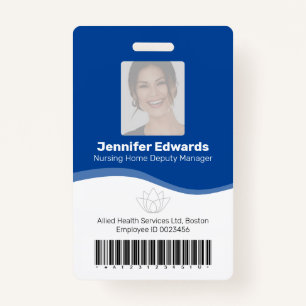 Badge ID photo d'identification de l'employé essentiel p