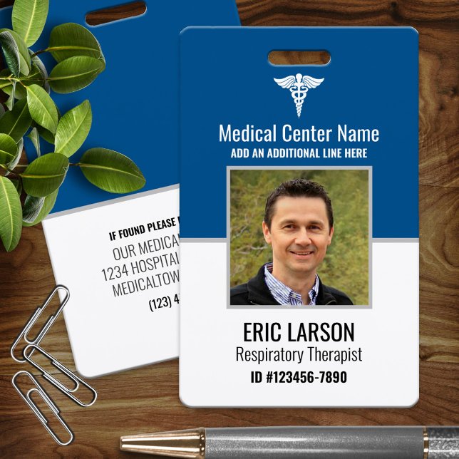Badge ID photo Employé Médicale personnalisé (Créateur téléchargé)