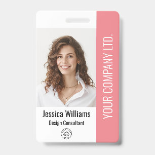 Badge ID photo grand employé personnalisé
