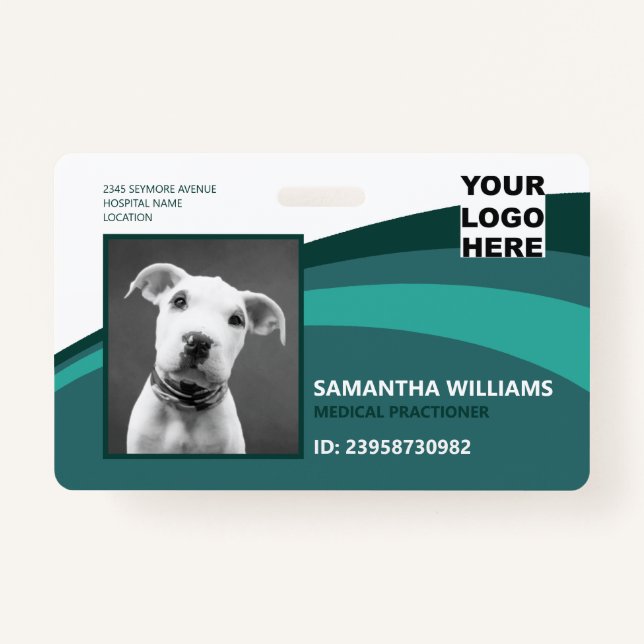 Badge ID Photo Logo Médicale Classic (Devant)