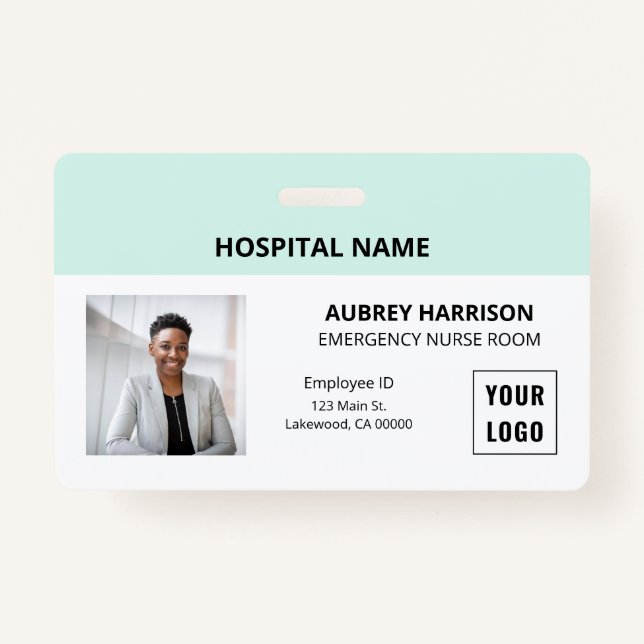 Badge ID photo Médicale simple essentiel (Devant)