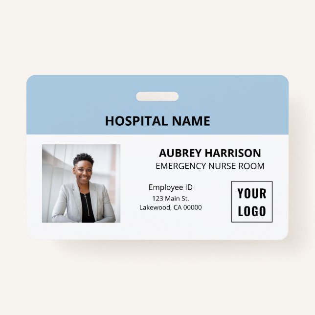 Badge ID photo Médicale simple essentiel (Devant)