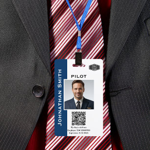 Badge ID photo Numéro de sécurité de la compagnie Code Q