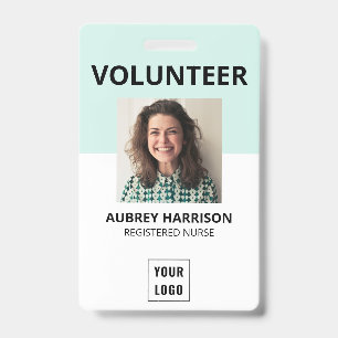 Badge ID photo simple bénévole
