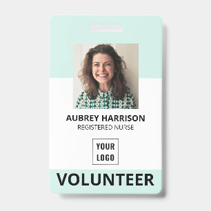 Badge ID photo simple de Bénévole