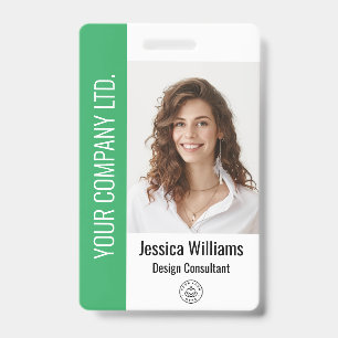 Badge ID vert employé de l'entreprise personnalisé