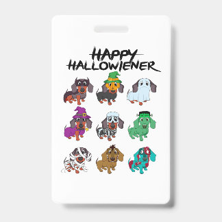 Badge Idée de T-shirt Joyeux Halloweenie pour chien dach
