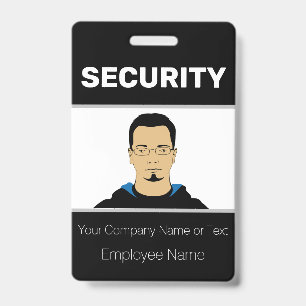 Badge Identifiant de la garde de sécurité photo person