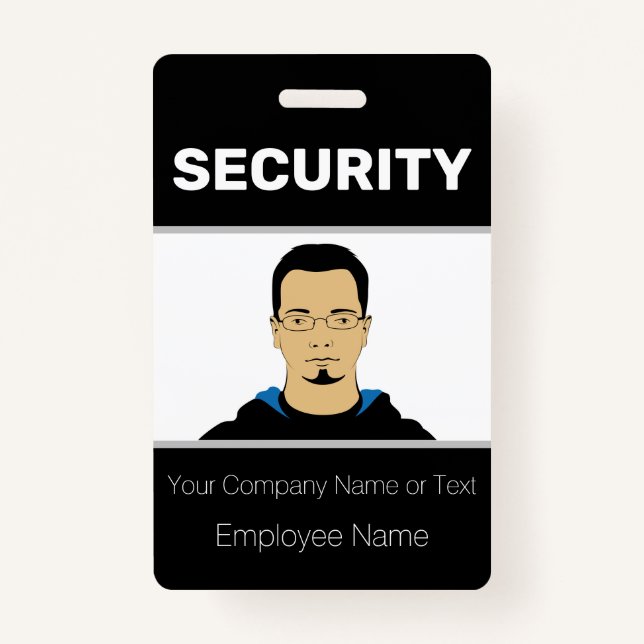 Badge Identifiant de la garde de sécurité photo personna (Devant)