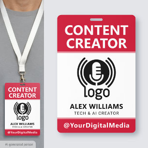 Badge Identifiant de médias Logo de créateur de contenu
