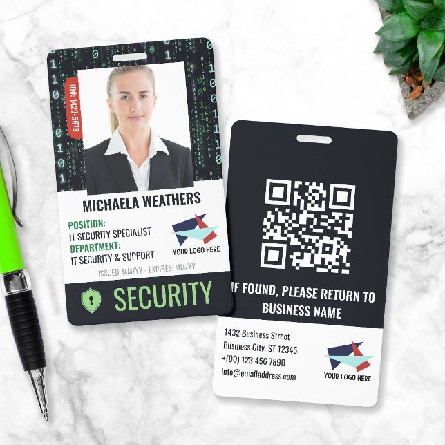 Badge Identifiant d'employé de bouclier de cybersécurité (Créateur téléchargé)