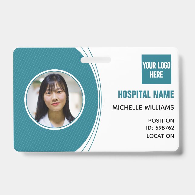 Badge Identifiant du logo de l'employé personnalisé (Avant)
