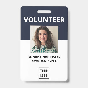Badge Identifiant photo simple pour bénévole