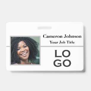 Badge Identification de base avec photo et logo personna