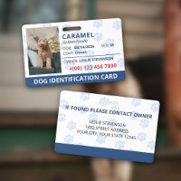 Identification de chien avec photo et nom Empreint