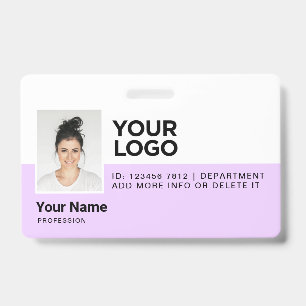 Badge Identification de sécurité personnalisée pour empl