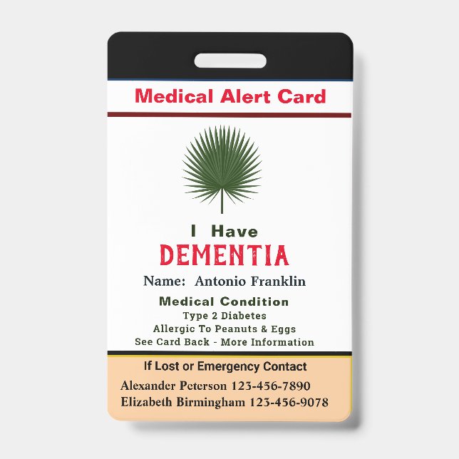 Badge Identification d'ID personnalisée Nom de l'enfant  (Avant)