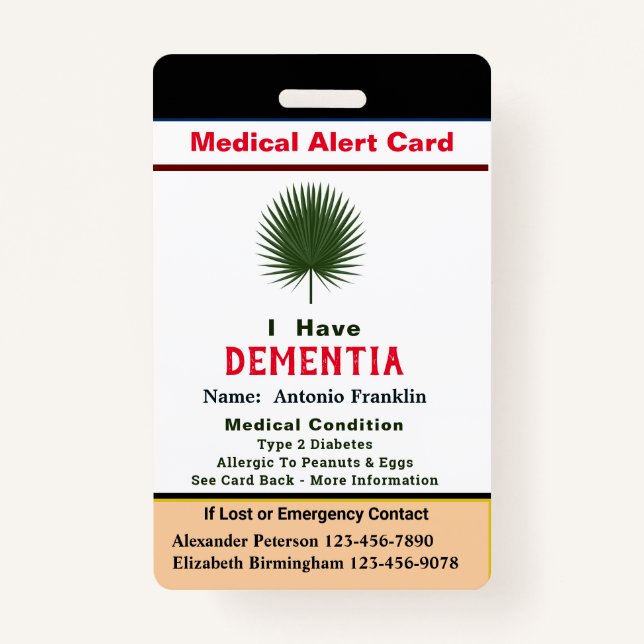 Badge Identification d'ID personnalisée Nom de l'enfant  (Devant)