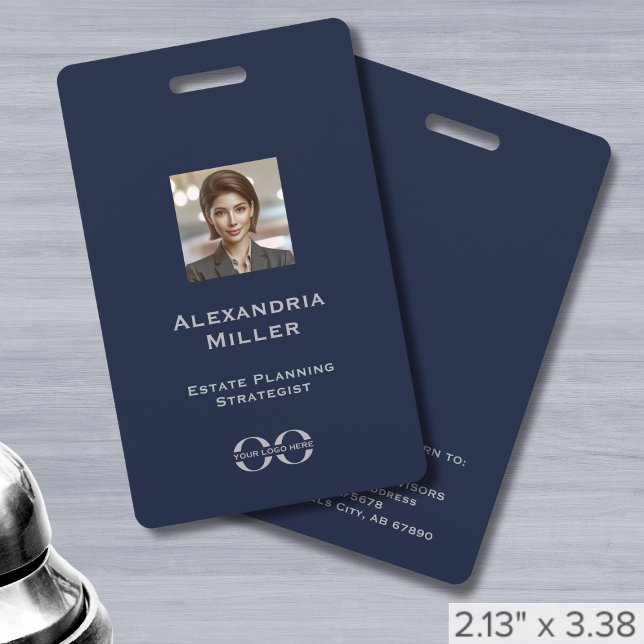 Badge Identification photo du personnel du logo personna (Créateur téléchargé)