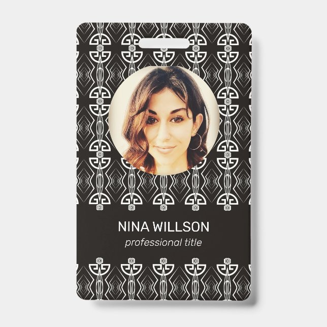 Badge Identité d'entreprise Art Déco (Avant)