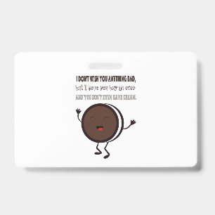 Badge Illustration avec une citation sur Oreo