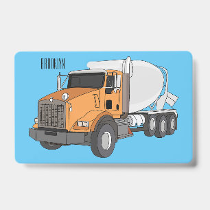 Badge illustration de camion de malaxage de ciment béton
