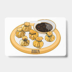 Badge Illustration de dessin animé de bourse de crevette