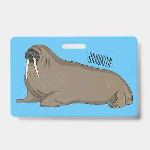Badge Illustration de dessin animé de morse