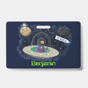 Badge Illustration de dessin animé de poisson mignon et