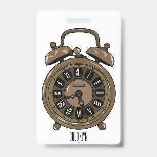 Badge Illustration de dessin animé de réveil