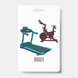 Badge Illustration de dessin animé de tapis roulant et d