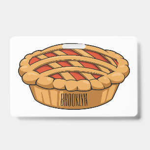 Badge Illustration de dessin animé de tarte