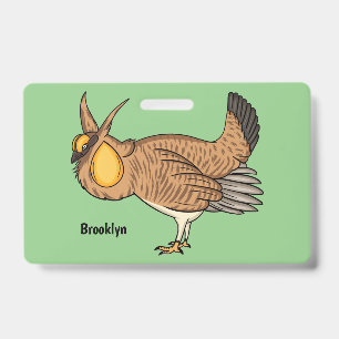 Badge Illustration de dessin animé de tétras des prairie