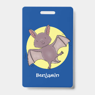 Badge Illustration de dessin animé d'une chauve-souris b