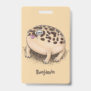 Badge Illustration de dessin animé d'une grenouille de p