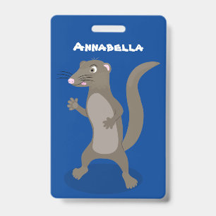 Badge Illustration de mignonne mangouste