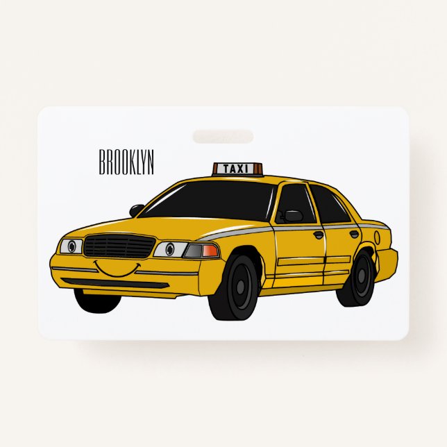 Badge Illustration de taxi (Devant)
